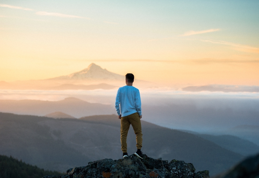 Person on a hiking tour